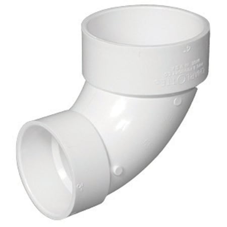 Charlotte Pipe And Foundry Charlotte Pipe 4 in. Hub X 3 in. D Hub PVC Elbow 1 pk PVC003290600